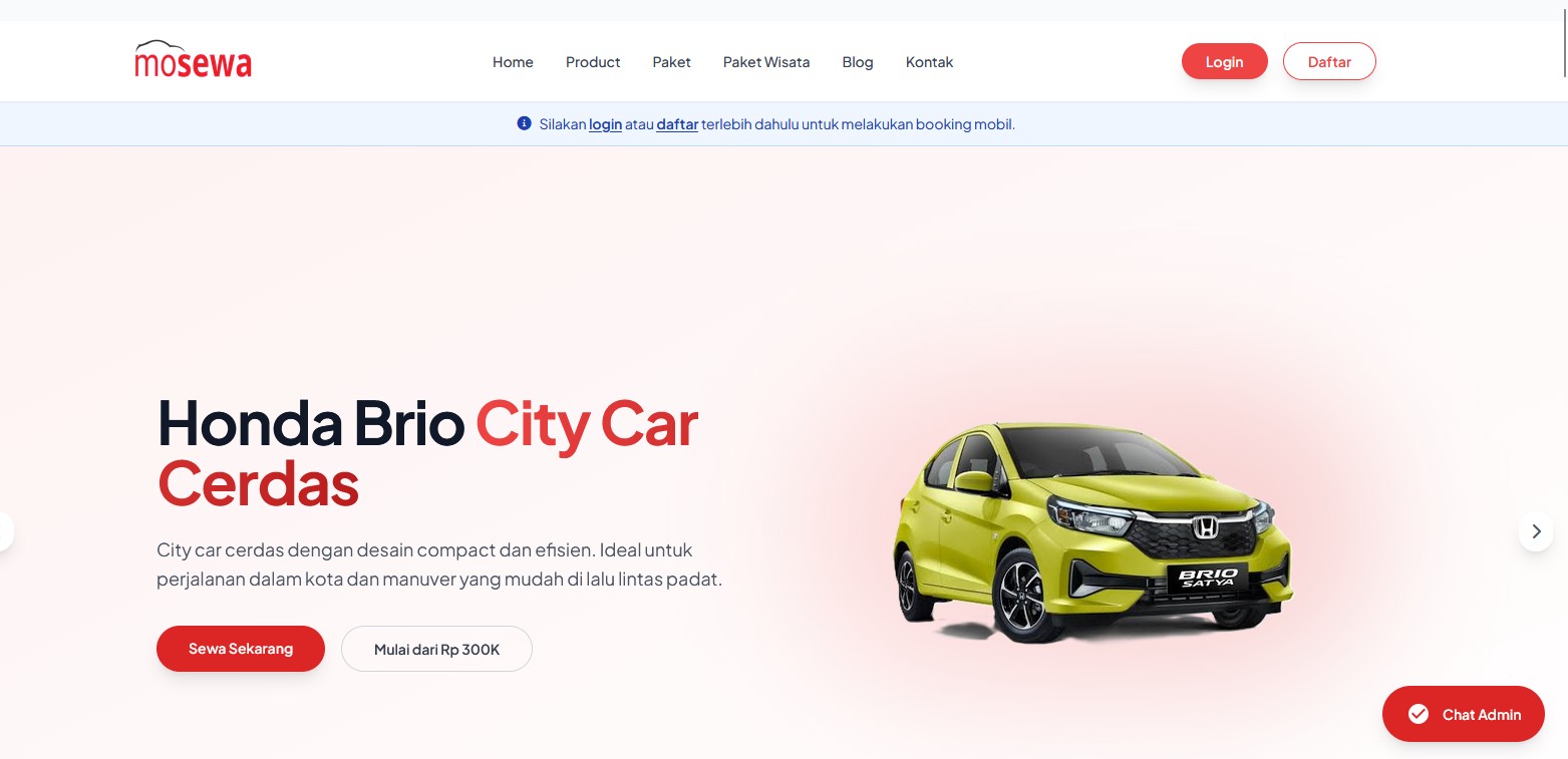 website rental mobil